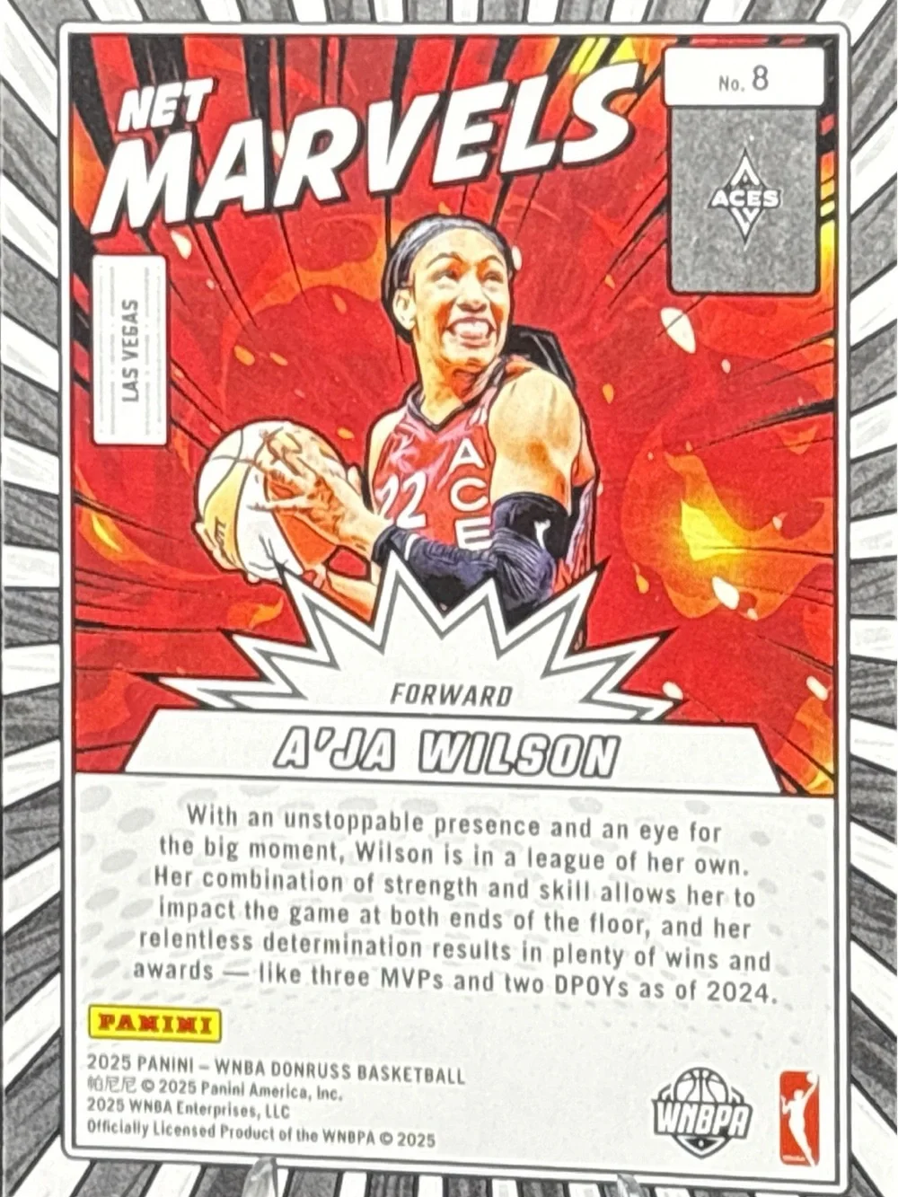 Panini Marvels A’Ja Wilson Basketball Trading Card